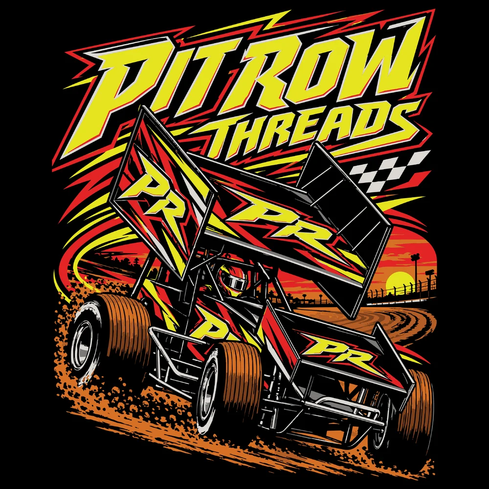 Sprint Car Sunset — Yellow